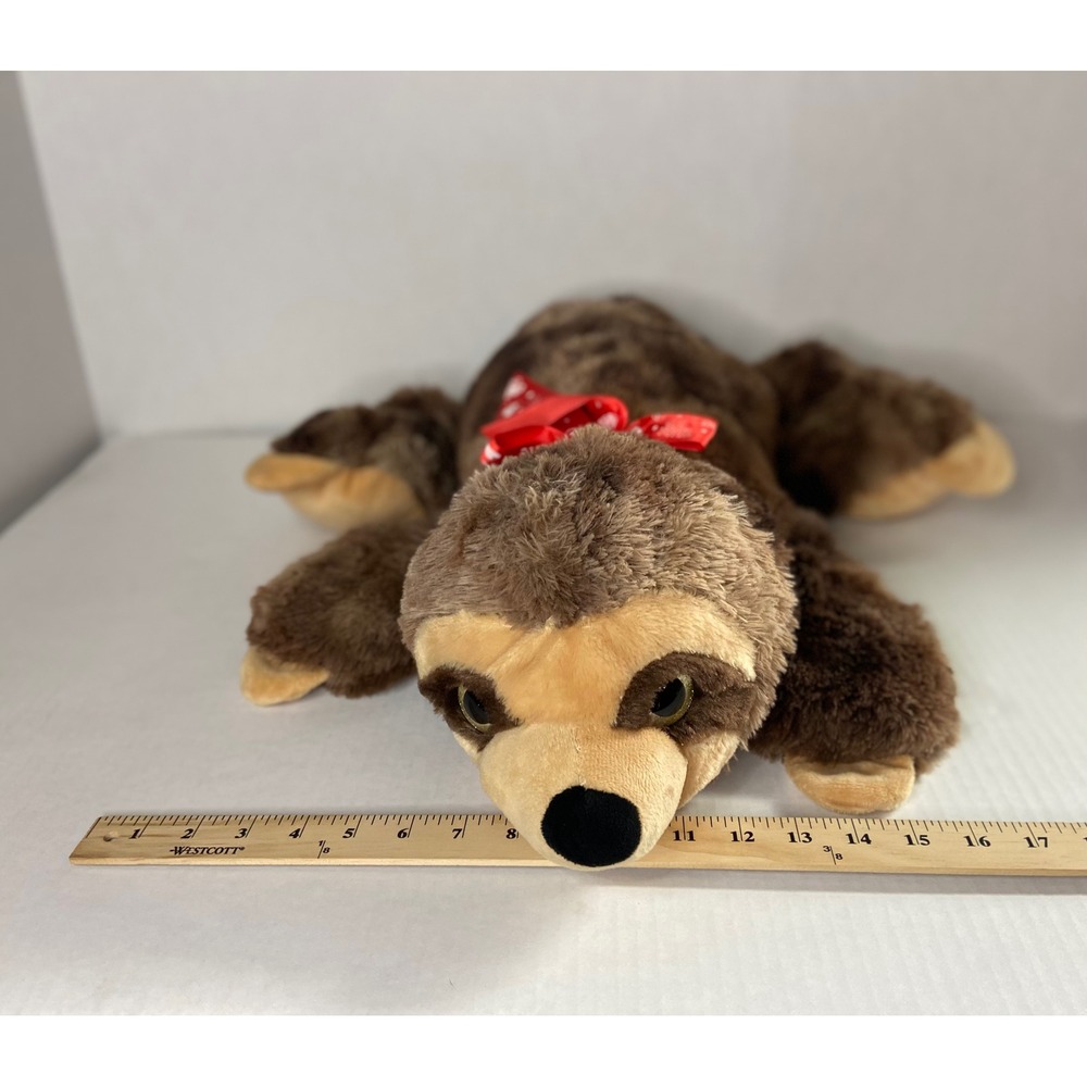 Plush Sloth‎ Stuffed Animal Toy Red Bow - Picture 7 of 13